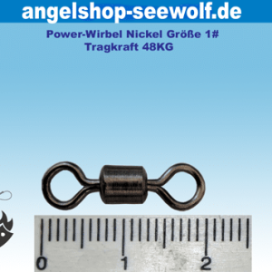 Power-Wirbel Salzwasser-Angelwirbel Tragkraft 48KG Größe 1# mit Rundauge Norwegen- Hochsee-Angeln Gelbes Riff