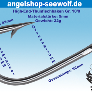 Thunfisch-Angelhaken Größe 10/0 High-End-Angelhaken Big Game Fishing Zackenbarsch-Angeln Kobia-Angeln
